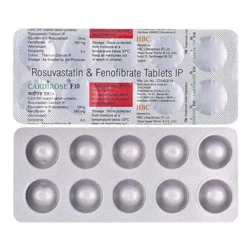 cardirose f 10mg tablet 10's